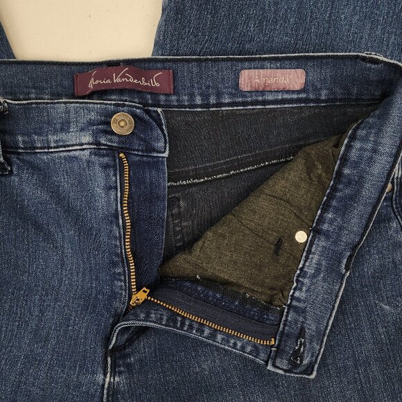 Gloria Vanderbilt Amanda Womens 14 Short 35x27 Straight Leg Blue Jeans High Rise - Picture 4 of 15